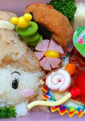 キャラ弁 ツムツム 美女と野獣 ベル-レシピのメイン写真