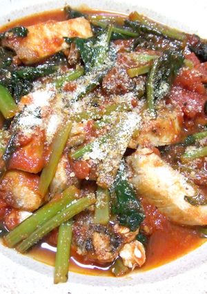 うまいっ!ぶりと小松菜のトマト煮-レシピのメイン写真
