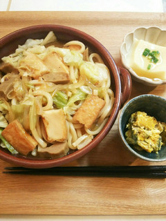 夕飯 餡かけキャベツ 焼うどん黒はんぺん-レシピのメイン写真