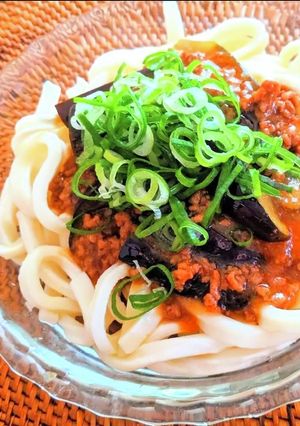 茄子とそぼろの冷やしうどん-レシピのメイン写真