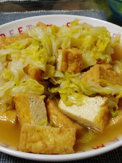 キャベツと厚揚げのサッと煮♪-レシピのメイン写真
