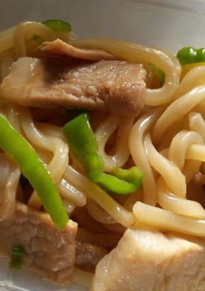 簡単♪冷凍うどんde生姜焼きうどん-レシピのメイン写真