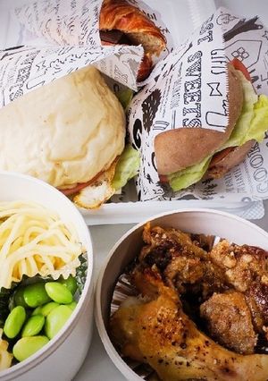 ハンバーガーと冷やしラーメン弁当-レシピのメイン写真