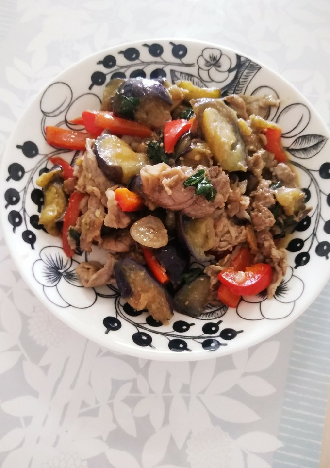 簡単♪豚肉とナスの大葉みそ炒め-レシピのメイン写真