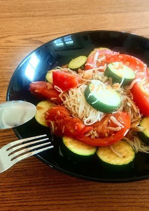 トマトとズッキーニのイタリアンそうめん-レシピのメイン写真