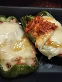 ピーマンのカニカマ、キムチチーズ焼き-レシピのメイン写真