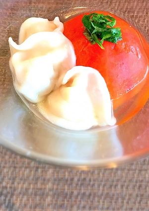 夏に！トマトと水餃子の冷やしおでん♡-レシピのメイン写真