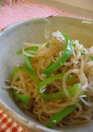 じゃこ風味♪ピーマンとこんにゃくの炒め煮-レシピのメイン写真