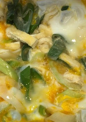 長ネギと油揚げの卵とじ-レシピのメイン写真