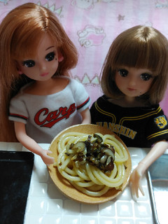 リカちゃんサイズ♡野球シリꕤ牡蠣のパスタ-レシピのメイン写真