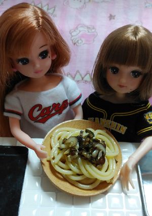 リカちゃんサイズ♡野球シリꕤ牡蠣のパスタ-レシピのメイン写真