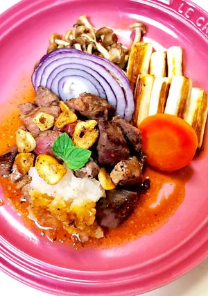 サイコロステーキとコクのあるレモンソース-レシピのメイン写真