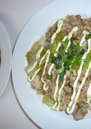 納豆レタスチャーハン-レシピのメイン写真