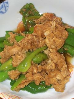 ししとうやピーマン梅肉ポン酢炒め煮-レシピのメイン写真