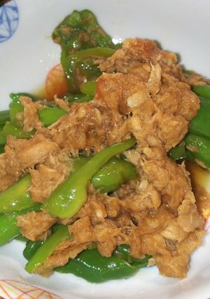 ししとうやピーマン梅肉ポン酢炒め煮-レシピのメイン写真