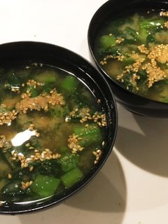 つるむらさきの味噌汁-レシピのメイン写真