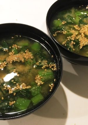 つるむらさきの味噌汁-レシピのメイン写真