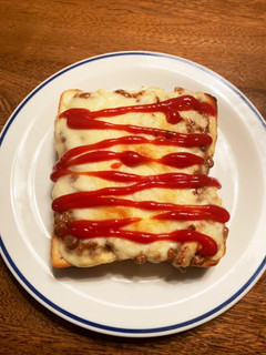 納豆チーズトースト(ケチャップをかけて)-レシピのメイン写真