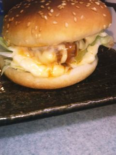 超簡単☆朝食に☆てりやきハンバーガー風-レシピのメイン写真