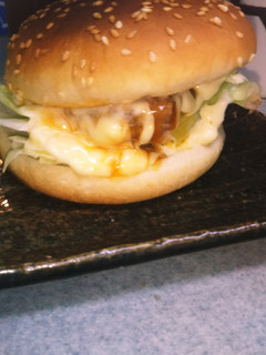 超簡単☆朝食に☆てりやきハンバーガー風-レシピのメイン写真