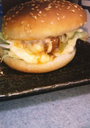 超簡単☆朝食に☆てりやきハンバーガー風-レシピのメイン写真