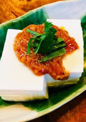 超簡単！梅となめ茸の冷奴☆レンチン温奴-レシピのメイン写真