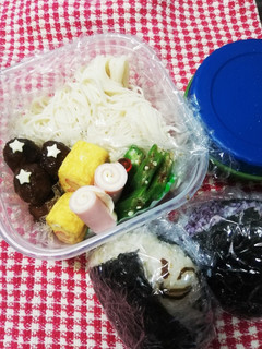 野球少年弁当♡素麺8/3-レシピのメイン写真
