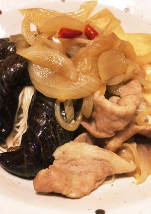 温かいつゆで★ナスそうめん-レシピのメイン写真