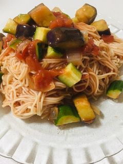 夏の洋風冷製トマトそうめん-レシピのメイン写真