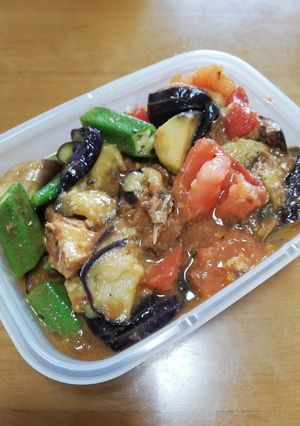 トマト茄子オクラ鯖味噌煮炒め-レシピのメイン写真