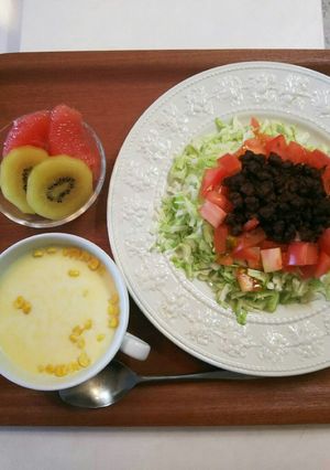 昼ごはん 市販タコライス-レシピのメイン写真