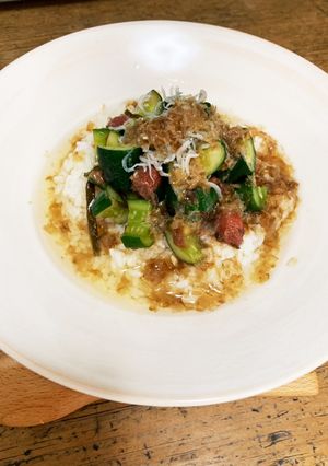 夏めし 冷やし茶漬け 梅きゅうり-レシピのメイン写真
