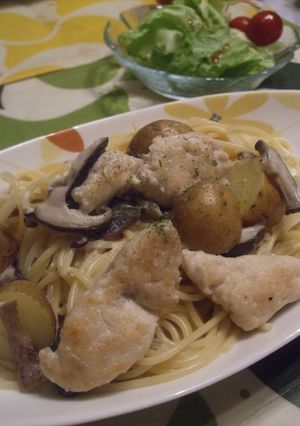 新じゃがの入った優しいクリームパスタ♪-レシピのメイン写真