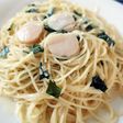 爽やか!ホタテと大葉のクリームパスタ