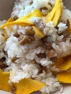 納豆とコリンキー漬物のさっぱりまぜご飯-レシピのメイン写真
