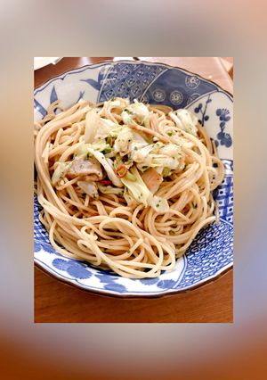 キャベツとアンチョビのペペロンチーノ-レシピのメイン写真