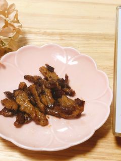 大豆のお肉ꕤ柿酢で甘辛炒め。:°ஐ♡*-レシピのメイン写真