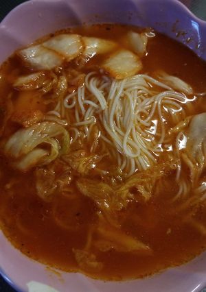 夏のビンボー飯 冷しキムチソーメン-レシピのメイン写真
