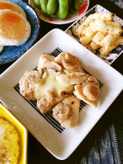 ササミとマッシュルームバター焼き-レシピのメイン写真