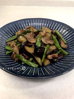 なすといんげんと豚バラの甘辛炒め煮-レシピのメイン写真