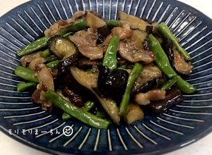 なすといんげんと豚バラの甘辛炒め煮-レシピのメイン写真