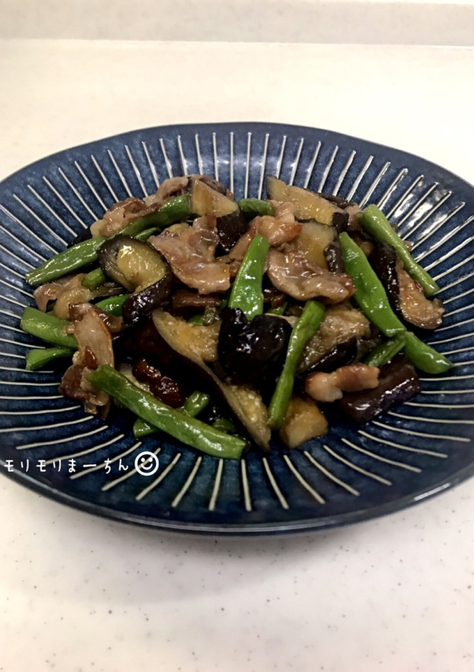 なすといんげんと豚バラの甘辛炒め煮-レシピのメイン写真