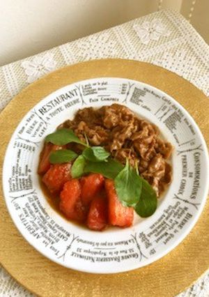 簡単！豚肩ロースとトマトのソテー　-レシピのメイン写真