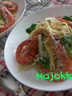 車えびのクリームパスタ-レシピのメイン写真