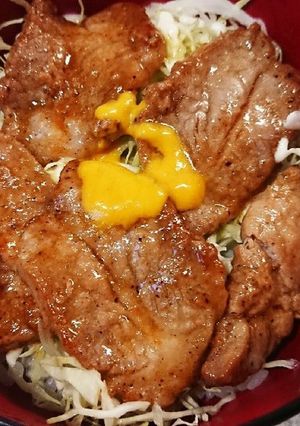 簡単☆豚丼　肩ロース＆キャベツ　焼肉風-レシピのメイン写真