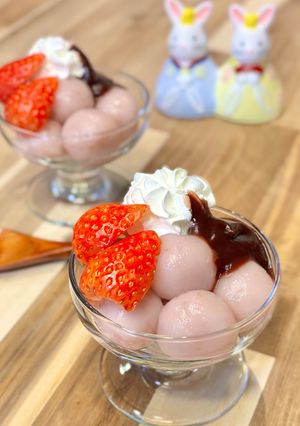いちご白玉-レシピのメイン写真