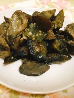 レバーとナスの煮物-レシピのメイン写真