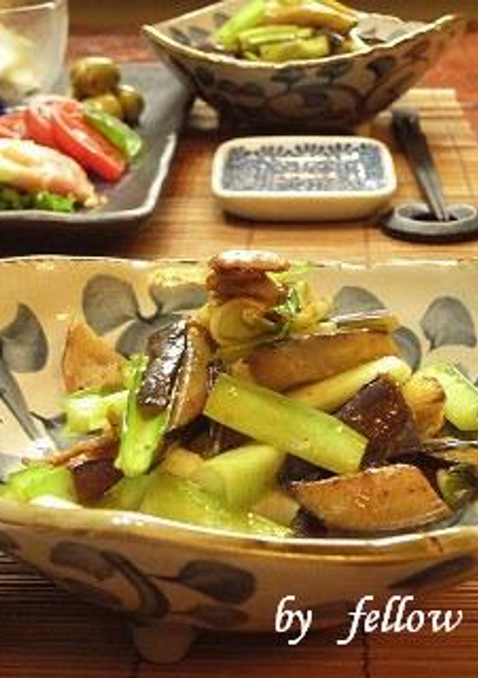 うるいと茄子の味噌炒め♪-レシピのメイン写真