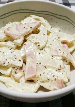 蓮根とハムのマヨマスタードサラダ-レシピのメイン写真