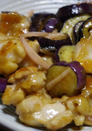 ナスと鶏もも肉のポン酢炒め-レシピのメイン写真